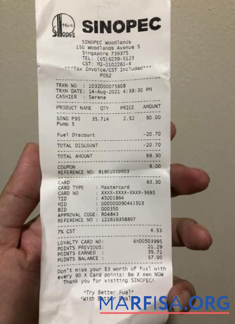 Printable Sinopec group payment check template